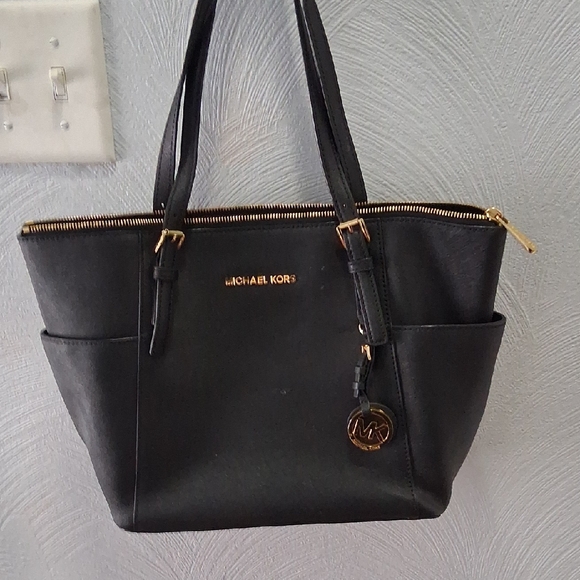 Michael Kors Handbags - Michael Kors Black and Gold Tote